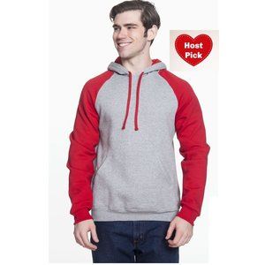 Preppy Pullover Hoodie Fleece Jacket with Pockets - Long Sleeves